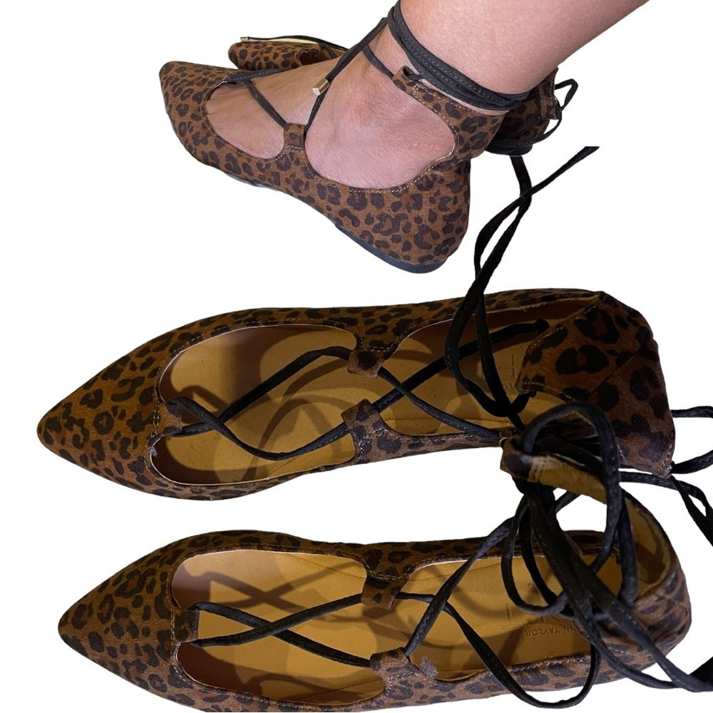 NEW LOFT Ann Taylor Leopard Flats size 8.5